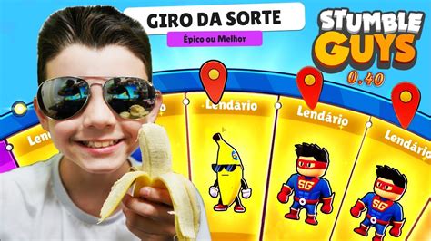 Giro Da Sorte No Stumble Guys Consegui As Novas Skins Cada Coroa Como Banana Piero Start