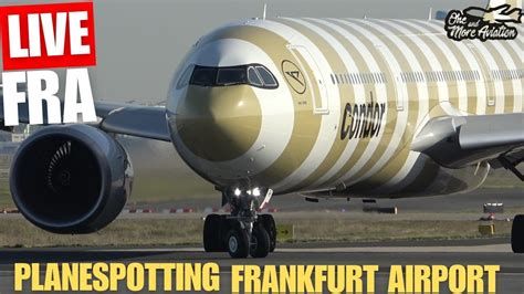 Live Frankfurt Airport Planespotting Waterspray Action Runway 18