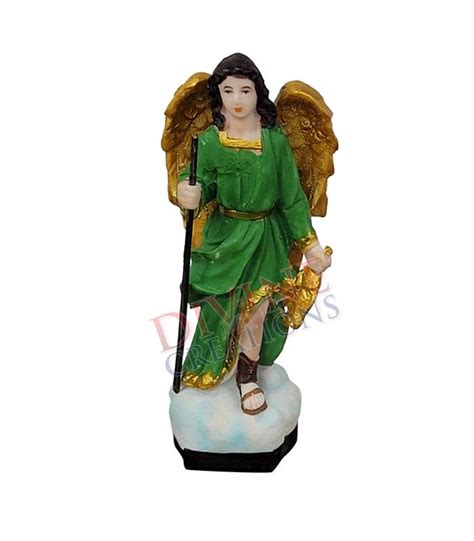 Archangel St Raphael Angel Statue - 15 cm - Divine Creations