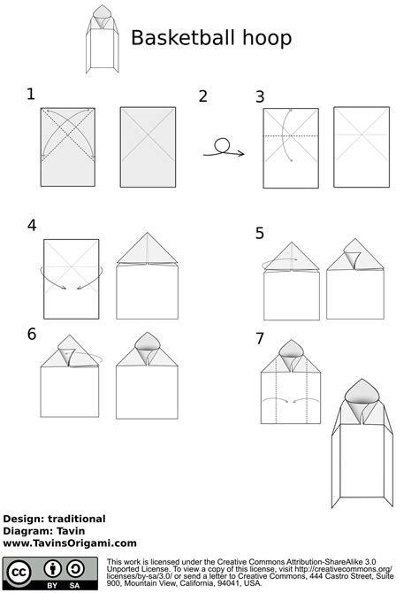 How To Make A Basketball Hoop Origami Style Origami