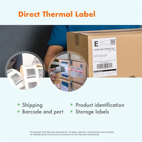 20 Rolls 5000 Labels Direct Thermal Paper Shipping Label Industrial