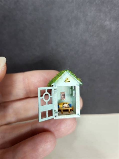 Miniature Micro Dollshouse For A Dollshouse Cm Small Fully Furnished