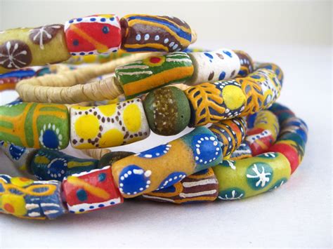 Handmade Krobo Powder Glass Beads From Ghana By Thebeadchest