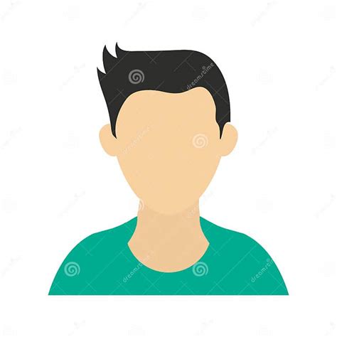 Avatar Faceless Male Profile Stock Vector Illustration Of Cartoon Default 138078117