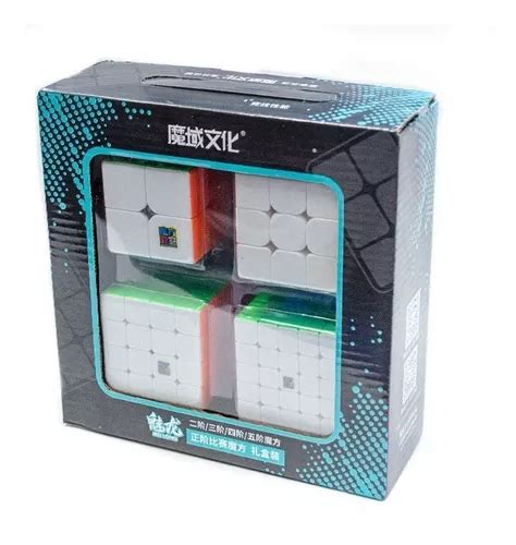 Set De 4 Cubos Mágicos Rubiks Moyu Pack 2x2 3x3 4x4 5x5 Envío gratis