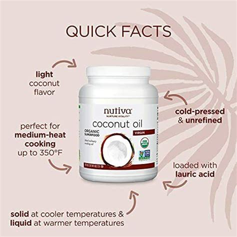 Nutiva Organic Cold Pressed Virgin Coconut Oil Fl Oz Usda Assorted