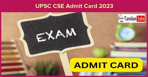 Upsc Cse Admit Card 2023 Today Download Hall Ticket