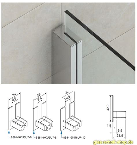 Glas Scholl Webshop Endkappen F R Wandanschlu Profil P