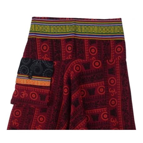 Pantalones Hippies Tnicos Cagados De Algod N Con Estampado Hind