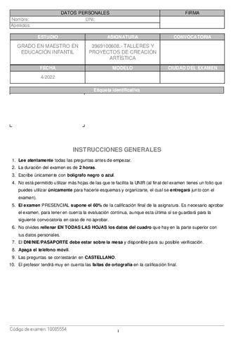 Ejemplo De Examen Pdf