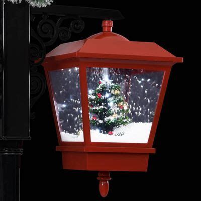 Vidaxl Farola De Navidad Con Pap Noel Pvc Negro Y Rojo X X Cm