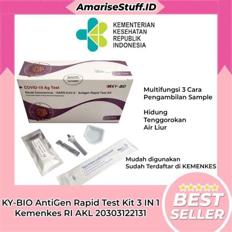 Jual Ky Bio Rapid Test Swab Antigen 3 IN 1 Saliva Naso Nasal Izin