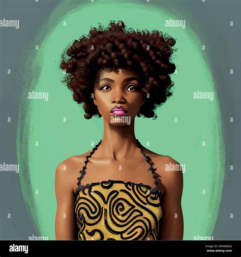 Black Afro Hair Styling Stock Vector Images Alamy