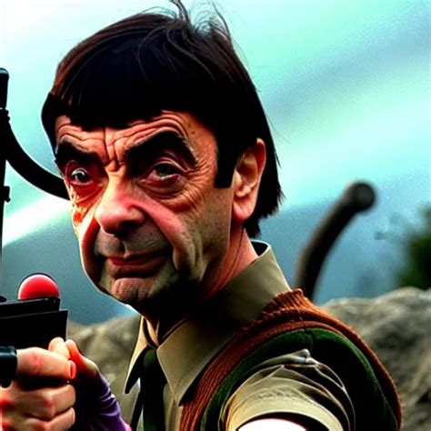 Mr Bean As Rambo Movie Still Cinematic Lighting Stable Diffusion