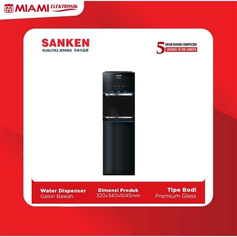 Jual Sanken Dispenser Bottom Loading HWD C590G BK Hitam Shopee Indonesia