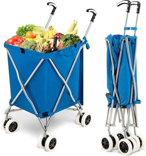 Amazon S Afstar Folding Shopping Cart Lightweight Grocery Cart