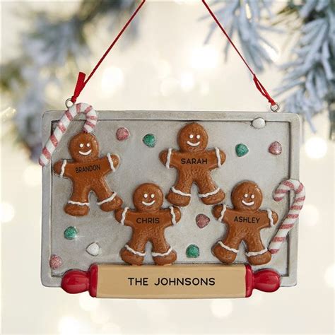 Gingerbread Cookie Tray Personalized Ornament Name