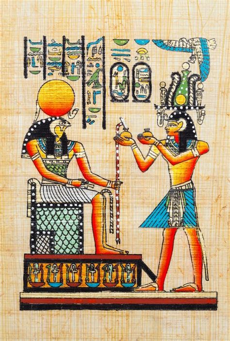 Pintura Del Papiro De Dios Egipcio Antiguo Osiris Imagen De Archivo