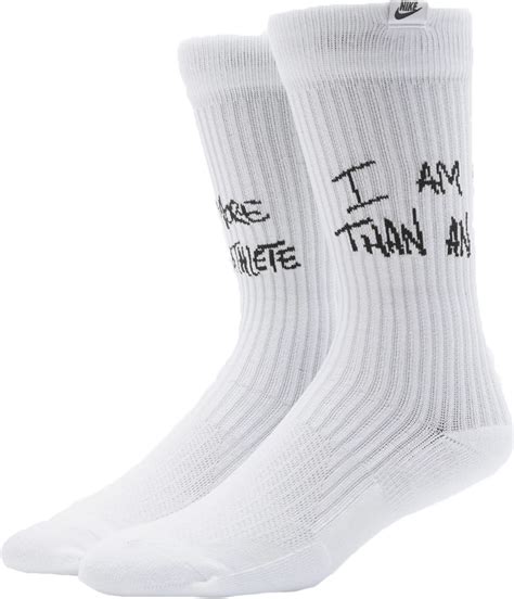 Nike X Un Lebron James More Than An Athlete Elite Crew Sock White