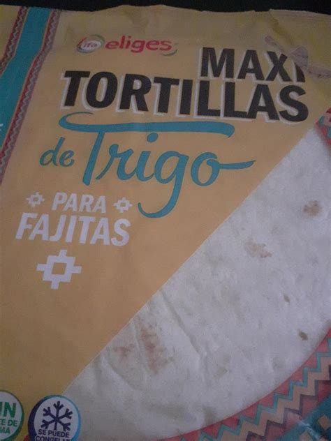 Maxi Tortillas De Trigo Ifa Eliges Kalorie Kj A Nutri N Hodnoty