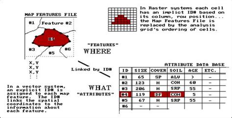 Geographic Information Systems And Remote Sensing Diagram Depicting Vector And Raster