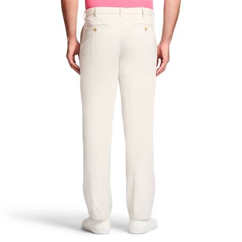 Saltwater Stretch Flat Front Straight Fit Chino Pant Silver Birch Izod