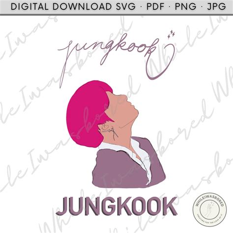 Bts Jungkook Profile Bts Svg Kpop Svg Pdf Png And  Etsy