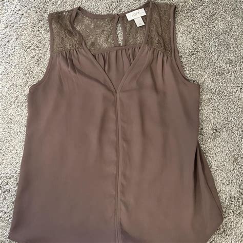 Cute Top From Loft Nude Colored Perfect Depop