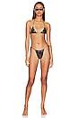 Oseree Latex Microkini Bikini Set In Chocolate REVOLVE
