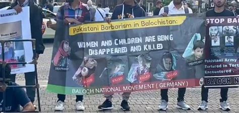 BNM Germany protests against atrocities by Pak Army on Balochs