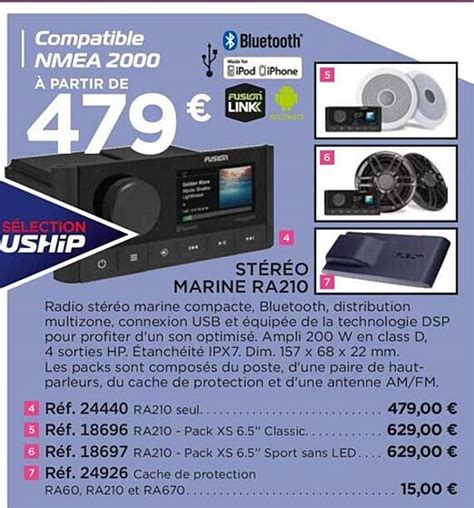 Promo Stéréo Marine Ra210 chez Uship iCatalogue fr