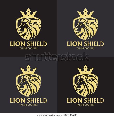 Lion Shield Logo Design Template Lion Stock Vector Royalty Free 508115230