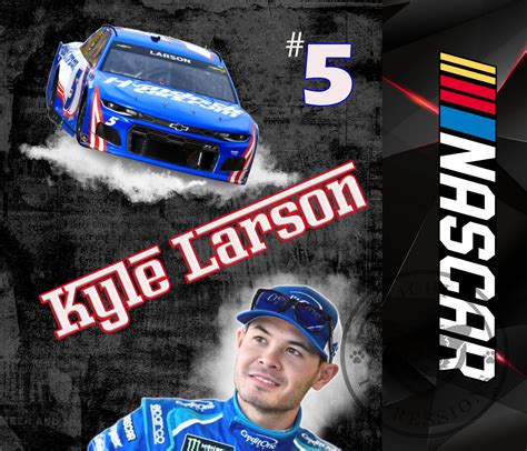 Kyle Larson 5 Nascar Driver Sublimation Digital Design For Etsy