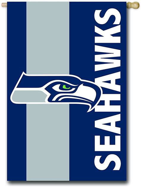 Seattle Seahawks Premium Double Sided Garden Flag Banner Embroidered