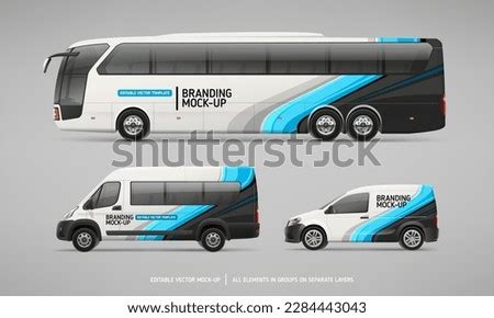 Bus Mockup Stock Vector Images Avopix