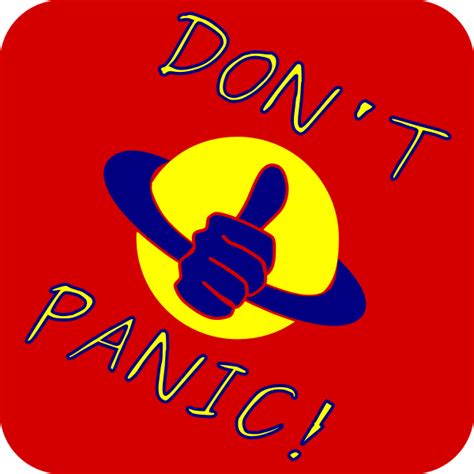 Dont Panic Sticker Vector Clip Art Free Svg