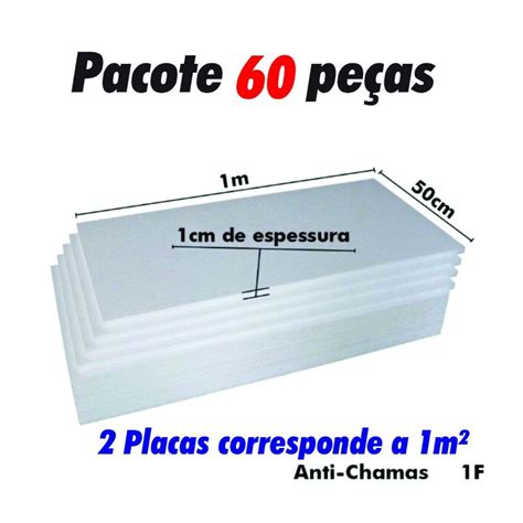 Placas De Isopor Antichamas Espessura Mm Cm X X Cm Para