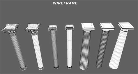 Paquete De Columnas Modelo D Lwo Obj Free D