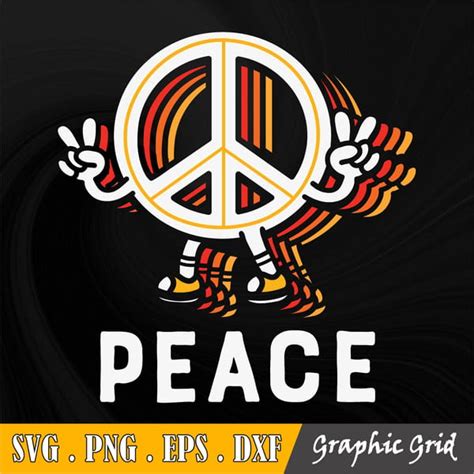 Peace Sign Svg Peace Svg Peace Sign Silhouette Svg Inspire Uplift