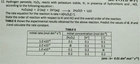 Chemical Equation For Hydrogen Peroxide And Potassium Iodide - Tessshebaylo