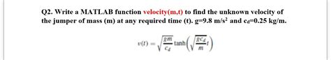 Solved Q1 A The Command Linspacea B N Generates A Row