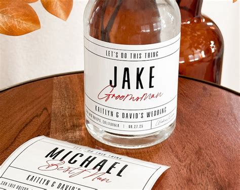 Groomsmen Proposal Custom Whiskey Label Best Man T Usher Proposal T Man Of Honor Label