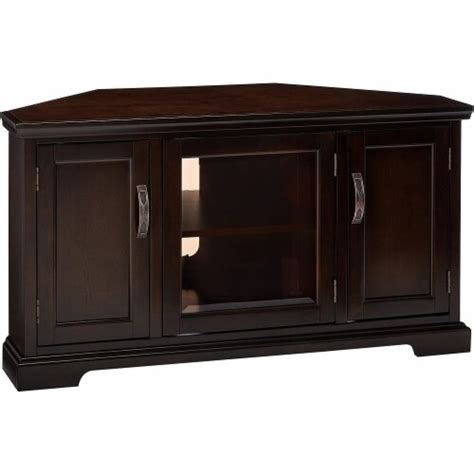 Leick Furniture 46 Wood Corner Tv Stand With Storage In Chocolate