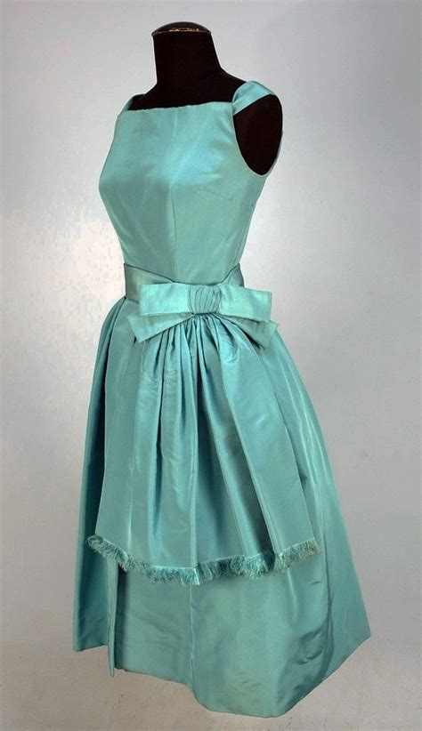 1950s Christian Dior Cocktail Dress Vintage Dresses Silk Cocktail Dress Fashion