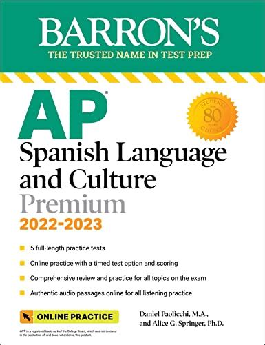 AP Spanish Language And Culture Premium 2022 2023 5 Practice Tests