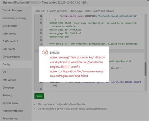 Fastcgi For Php Error Fastcgi Cache Key Directive Is Duplicate