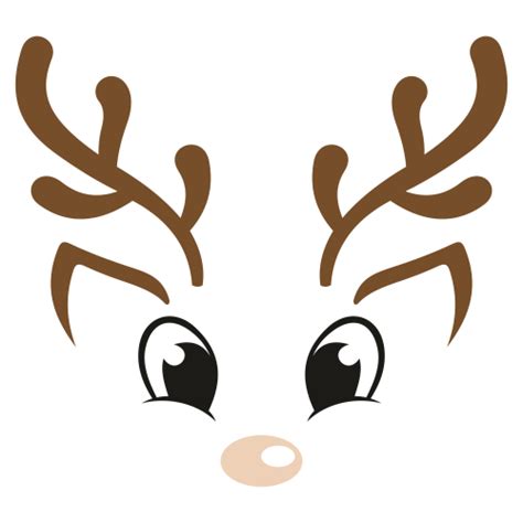 Reindeer Face SVG Cute Reindeer Png