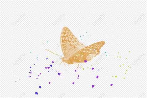 Yellow Flying Butterfly Brown Butterfly Purple Yellow Light Yellow