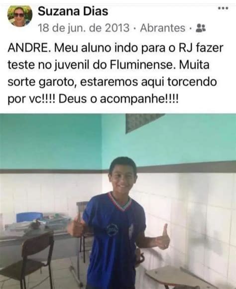 Professora que viralizou foto de André celebra chegada do ex aluno