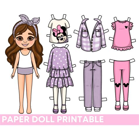 Cute Pink Clothes For Paper Dolls Printable DIY Activities For Etsy